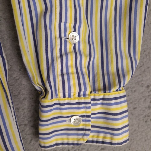 Ralph Lauren Hemd Herren Large blau gelb weiß gestreift Blake Button Down - Bild 6 von 14