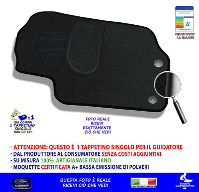 Tappetino SOLO LATO GUIDA 1pz compatibile con Peugeot 207 2006-2012 | 1 tappeto su misura