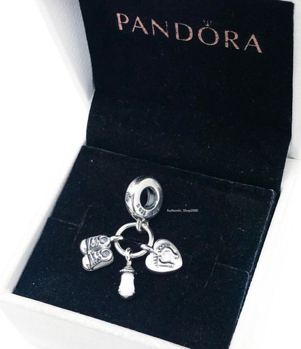 NEW PANDORA 925 Silver Babyshower Gift My Little Baby Charm Pendant 798106CZ - Picture 1 of 7