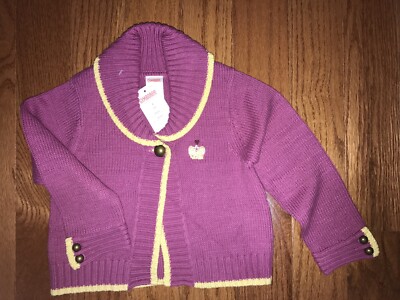 GYMBOREE Girls Purple Crown Cardigan Sweater, Size 4 NWT | eBay