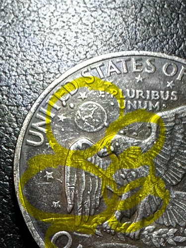 1972 P Eisenhower Dollar Error Multiple Obverse & Reverse Bumps + Debris - Picture 6 of 6