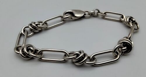 Vintage Chain Link Bracelet Sterling Silver 925 India - Picture 3 of 5