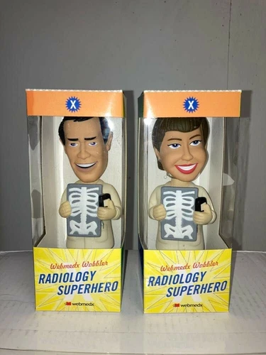 FUNKO Radiology Superhero Wacky Wobbler Set of 2 - RARE