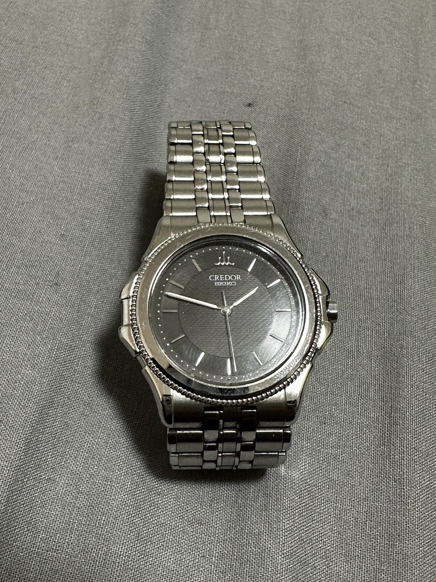 SEIKO CREDOR Pacifique 8J81-6A20 Black Silver Men's Wrist SEIKO CREDOR Pacifique 8J81-6A20 Black Silver Men's Wrist