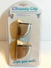 Handy Shelf Satin Nickel Mini Clip 2 Pcs adjustable between 5mm and 22mm