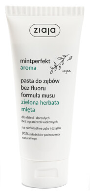 ZIAJA MINTPERFECT AROMA TOOTHPASTE GREEN TEA & MINT FLUORIDE-FREE