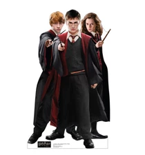 HARRY POTTER RON HERMIONE LIFESIZE CARDBOARD STANDUP STANDEE CUTOUT POSTER PROP