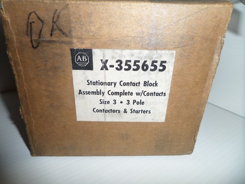 ⭐NEW IN BOX⭐ ALLEN BRADLEY X355655 Size-3 STARTER STATIONARY BLOCK - Picture 3 of 16