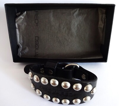 アクセサリー DSQUARED2 leather bracelet vintage DSQUARED2 100% LEATHER STUDDED WRISTBAND BRACELET MADE IN ITALY | eBay