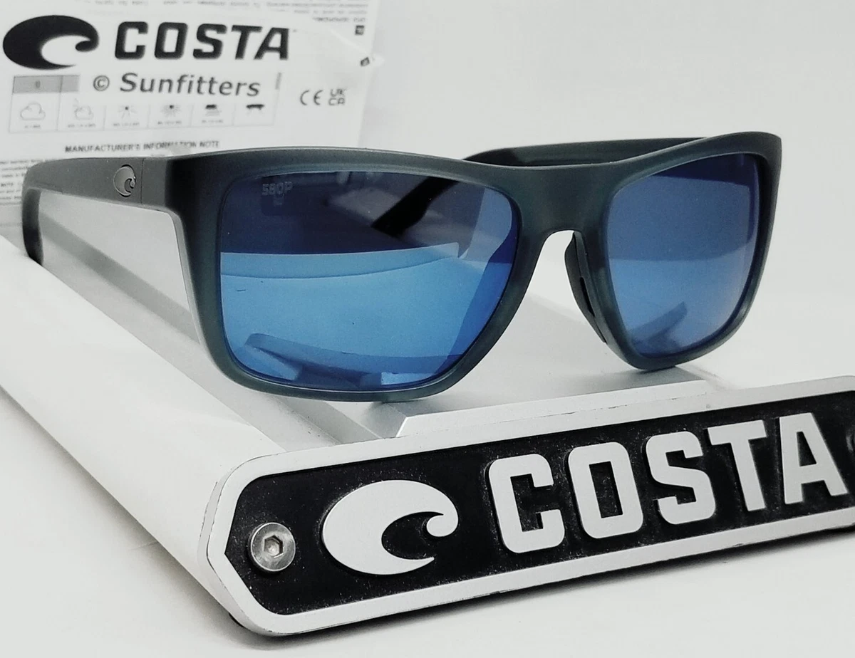 COSTA DEL MAR crystal gray blue mirror MAINSAIL polarized 580P