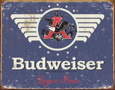 New Tin Signs Budweiser 1936 Weathered 1383