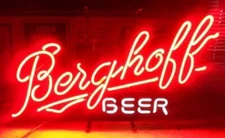 20"x16" Berghoff Beer Neon Sign Light Lamp Visual Collection Bar Decor L2634