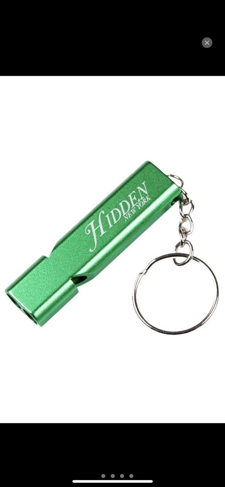 Porte clés caché New York HIDDENPPF HIDDENNY sifflet vert battage médiatique suprême Bape NEUF
