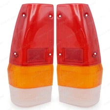 Pair Rear Tail Light Lamp Lens For Mitsubishi L200 Cyclone Mighty Max 1978 - 86