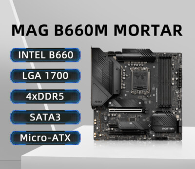 For MSI MAG B660M MORTAR Support i9/i7-14th i3/i5-12th CPU DDR5 Motherboard