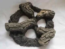 NEW Portable Fireplace Log Set Wood Ceramic Firepit Campfire Patio Propane Gas