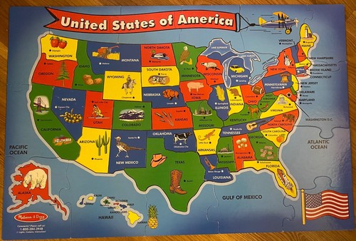 Melissa&Doug's 51 Jumbo Piece  "United States"Extra Large Floor Puzzle #440 - Picture 2 of 4
