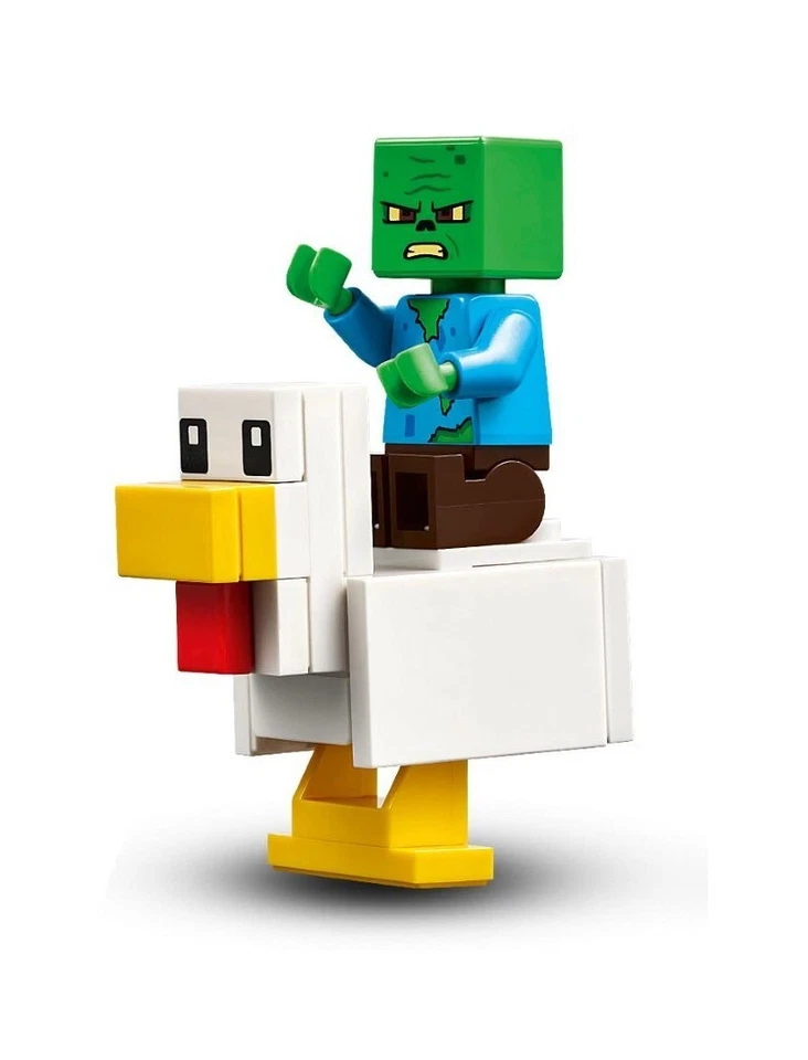 LEGO Minecraft - Chicken Jockey - Figur Minifigur Hühner Baby Zombie Movie 21272