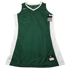 Nike Womens Team Fastbreak Basketball Jersey Large Green White 683333-342 New