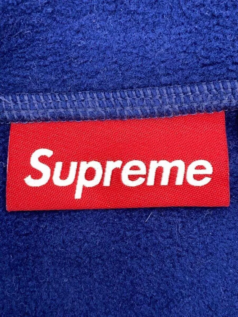 Felpa Supreme con cappuccio M poliestere blu navy usata