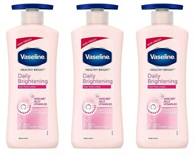 Vaseline Healthy Bright Daily Brightening Even Tone Lotion 600 ml (3er Pack)