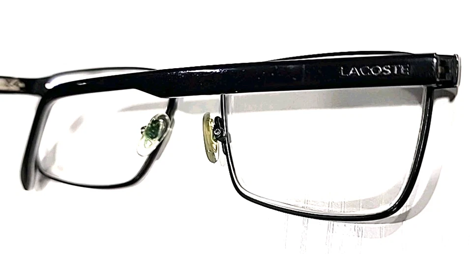 Anteojos rectangulares Lacoste L2243 negro metal azul 54-17 145 Foto 4 de 4