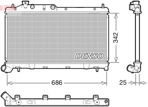 Denso KüHler WasserküHler MotorküHler FüR Subaru XV Impreza SchräGheck 2.0 D AWD-image