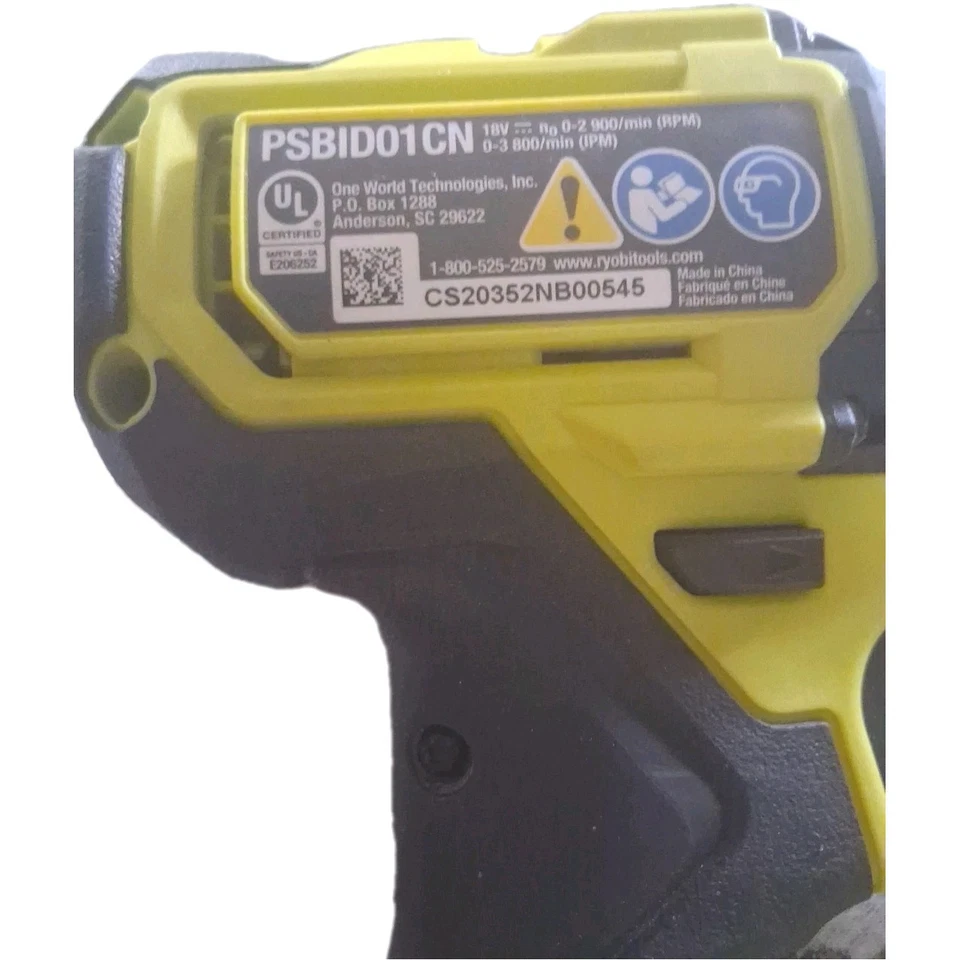 ryobi 18v Impact Driver 1/4 Inch PSBIDO1 CN BRUSHLESS ONE +BRAND NEW  - Image 2 of 3