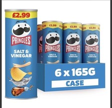 Pringles Salt & Vinegar Sharing Crisps 6 x 165g