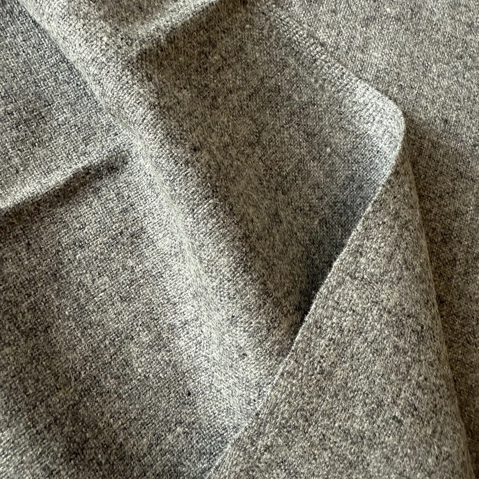 Heathered Gray Wool Blend Bouclé Fabric 10 oz Jacket Weight Texture 2 yds x 54" - Image 3 of 4