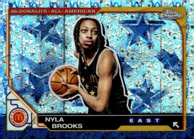 NYLA BROOKS 2025 Topps Chrome McDonalds AA McFlurry Refractor #64 NCAA ID:164968