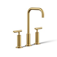 Kohler K-14408-4-2MB Purist Widespread Bathroom Faucet Brushed Brass