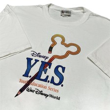 Vintage 90s Disney Youth Education Series (Y.E.S.) White T Shirt XL Made In USA