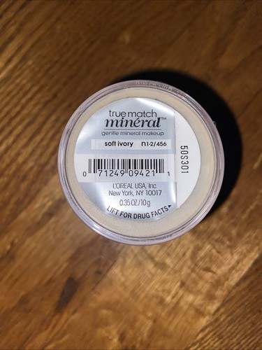New L'Oreal True Match Mineral Powder Foundation Soft Ivory N1-2/456 Sealed - Picture 2 of 3