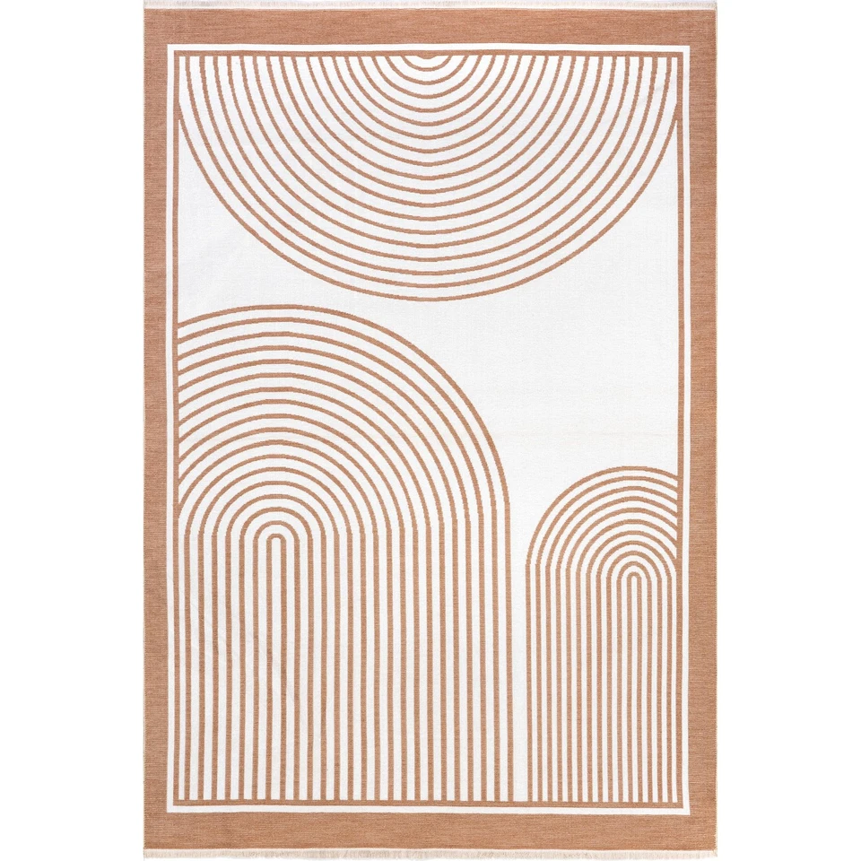 Alfombra de área reversible Versa Collection 4' x 6', lavable a máquina, resistente a las manchas... Foto 4 de 4