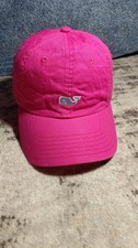 Vineyard Vines Hat Cap Strap Back Pink Whale Logo Cotton Baseball Dad Mom Cap