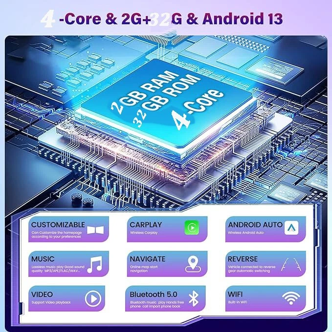 4+64G Carplay For 2007-2014 Ford Expedition Car Stereo Radio GPS WIFI Android 13 - Image 3 of 4