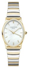 Rosefield Oval (24mm) White Mother-of-Pearl Dial / Two-Tone Stainless