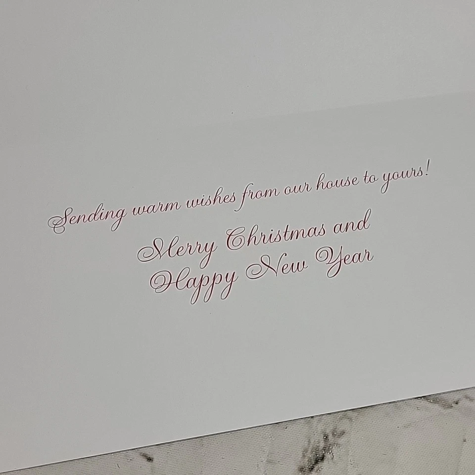 Leanin Tree Christmas Card Cash Holder Red Cardinals Mailboxes New - Image 4 of 4