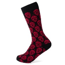 Marvel Spider-Man Dot Red and Black Men's Crew Socks