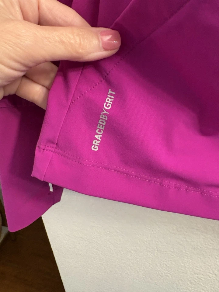Chaqueta deportiva ajustada con cremallera completa púrpura GRACED BY GRIT Foto 4 de 4