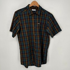 Columbia Shirt Mens Small Silver Ridge Utility Lite Plaid Button Up Short Sleeve
