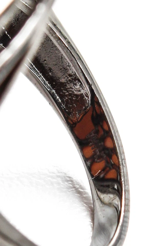 Rarities 女式纯银 Carnelian Cabochon 集群鸡尾酒戒指 8 码 — 第 4/4 张图片