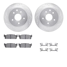 Dynamic Friction Company 7512-68005 Rotors Drilled & Slotted Silver W/ 5000