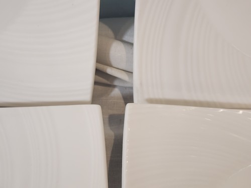 WEDGWOOD ETHEREAL 101 piatti quadrati, set di 4 BELLI! - Foto 9 di 22