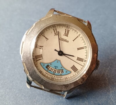 Montre Vintage Slava URSS 1990 – Calibre 2414 – Mécanique Manuelle – Pour Homme