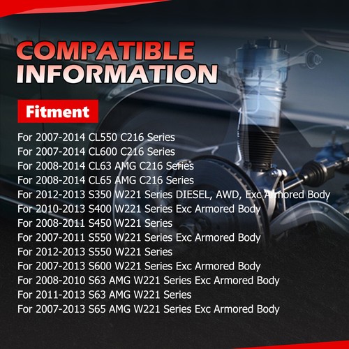 Air Suspension Strut For 4Matic Mercedes W221 S500 S550 CL500 CL550 388335341945 - Picture 3 of 17