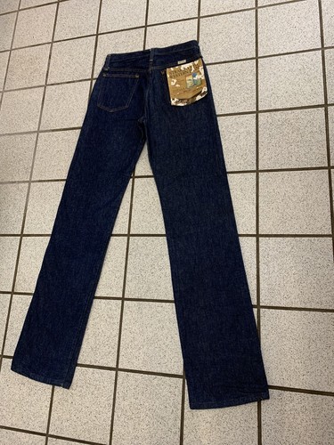 Vintage Mens Boys Jeans Western Dark Blue Denim Straight Leg 1970s NEW 29” Waist - Picture 6 of 11
