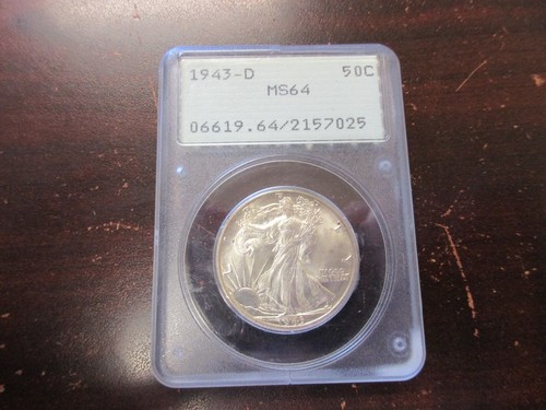 1943-D Walking Liberty Half Dollar, PCGS MS-64