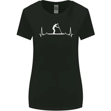 Paddle Boarding Pulse Paddleboard ECG Womens Wider Cut T-Shirt